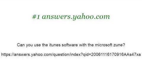 How-To Use Itunes With Zune