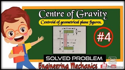Centre of gravity of C-section Channel (Engineering mechanics), APM CENTROID numerical problem no.#4
