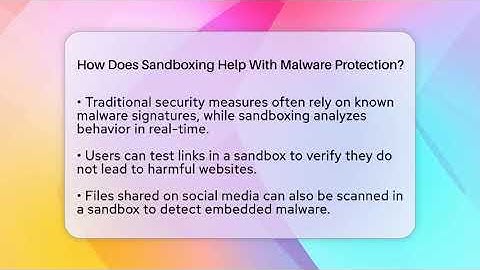 How Does Sandboxing Help With Malware Protection? - Everyday-Networking