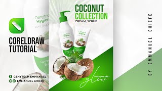 Desain Brosur Produk Kelapa dengan CorelDraw