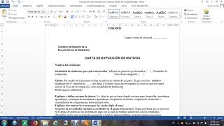 Tutorial de elaboración de carta de exposición de motivos Tutorial de elaboración de carta de exposición de motivos