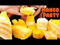 ASMR MANGO CREPE CAKE, MOCHI, MACARON | Eating Sounds *No Talking* 먹방