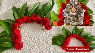 Mango Leaf Crown making | Varalakshmi |Ganesha decoration