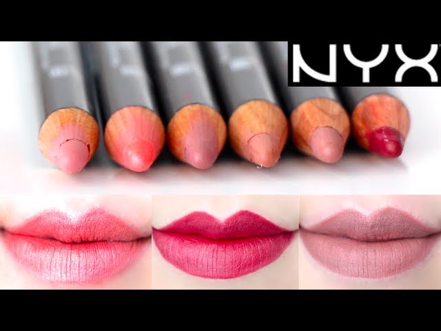 NYX Lip Liner Swatches  Lip makeup tutorial, Makeup swatches, Nyx lip liner