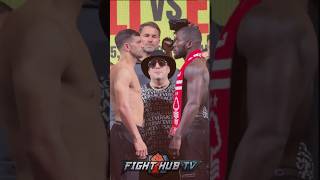 Jack Catterall SIZES UP Essuman during final face off at weigh-ins!