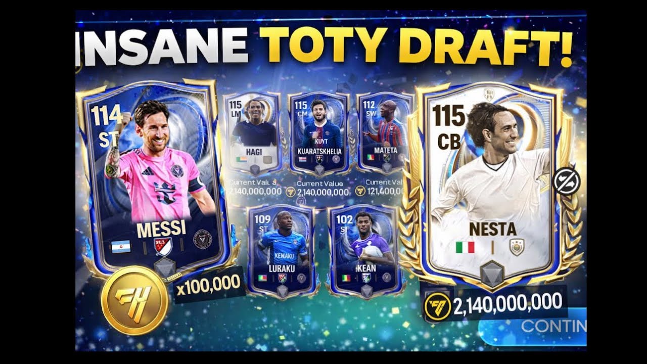 Insane Toty Draft 🤯🤯- new update Fc mobile get best player for free😱😱