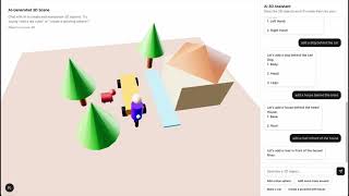 AI Driven 3D Scene Generator + Code