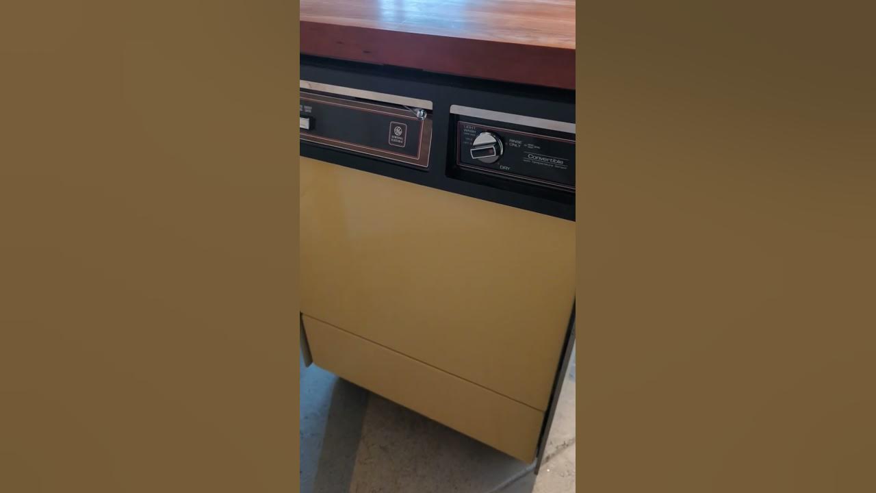 beginning of the rinse cycle for the 1986 GE convertible dishwasher