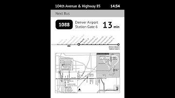 Papercast E-paper Bus Stop Displays Content Showing Denver Live Arrivals and Map