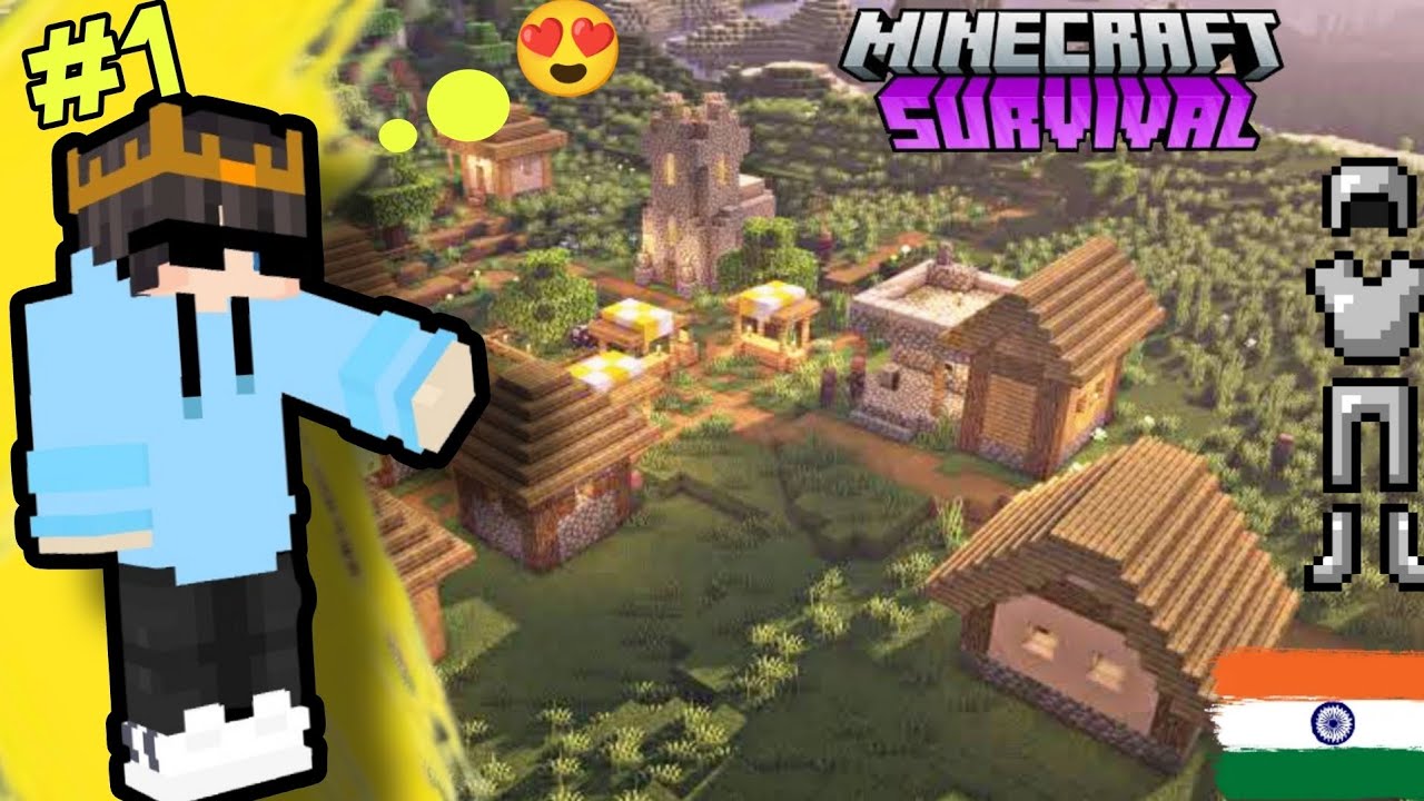 Minecraft PE Survival Series Ep 1 in 1.21 🔥 |Made& Find OP Village ...