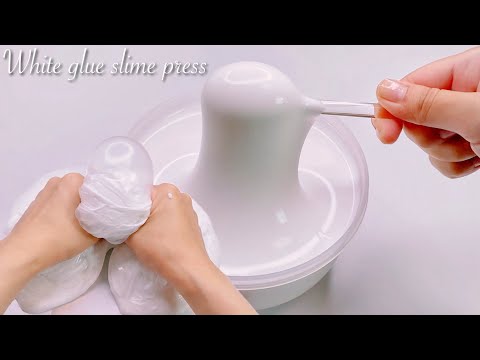 【ASMR】🥛ボンドスライムプレス🥛【音フェチ】White glue slime press