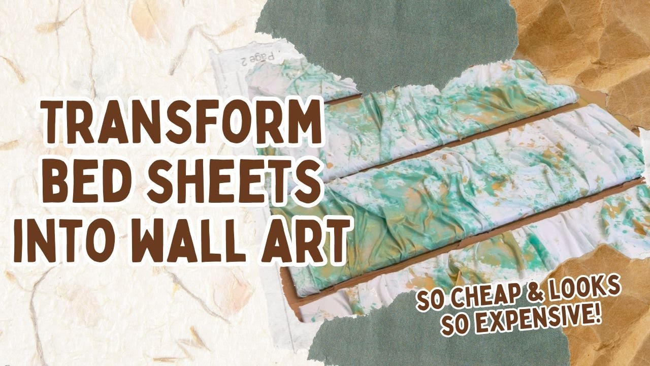 Turn Your Old Bed Sheets Into Expensive Wall Art YouTube turn-your-old-bed-sheets-into-expensive-wall-art-youtube