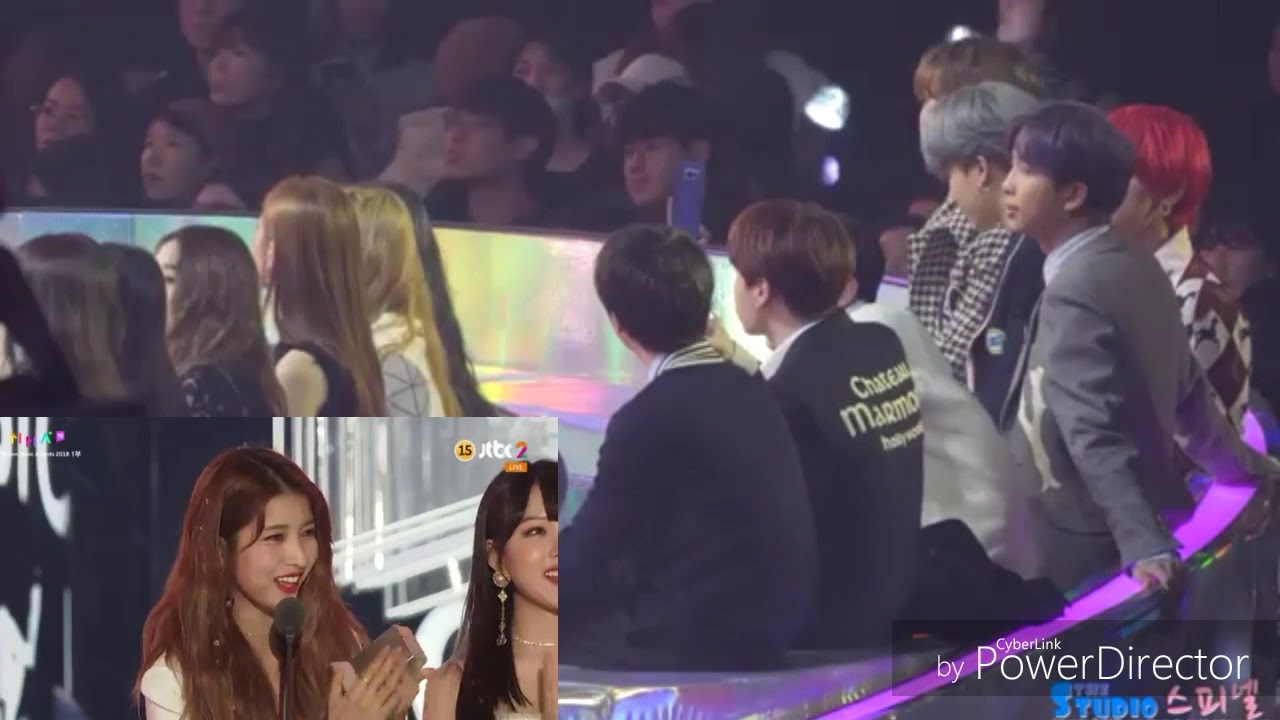 [181201] BTS reaction to Gfriend - Best Music Video Award at Melon Music Award 2018