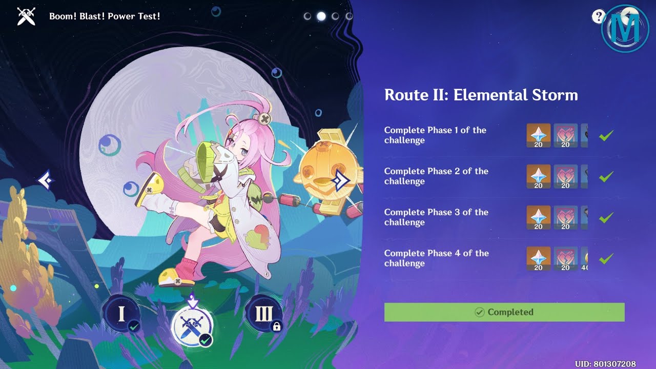 Boom! Blast! Power Test! (Route II: Elemental Storm)