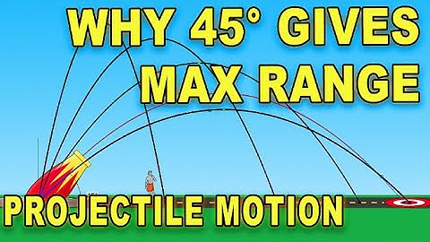 projectiles  - why 45° give you max range