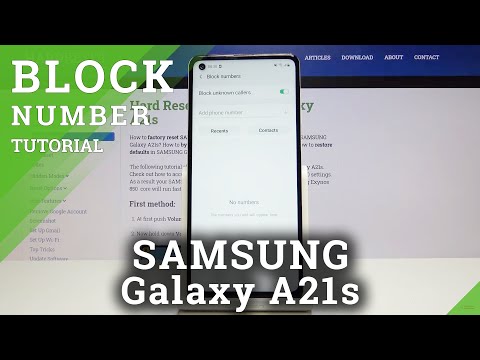 How to Block Number in SAMSUNG Galaxy A21s - Create a Blacklist