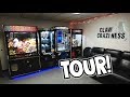 IN HOME ARCADE TOUR! Keymaster, Stacker, Claw Machines!