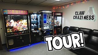 IN HOME ARCADE TOUR! Keymaster, Stacker, Claw Machines!