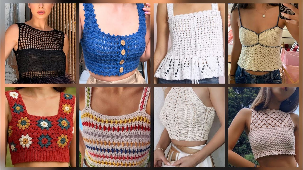 Most beautiful stylish crochet tops blouse design 
