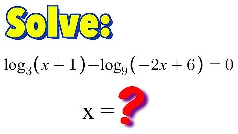 Solving Logarithmic Equations With Different Bases (Example 2)