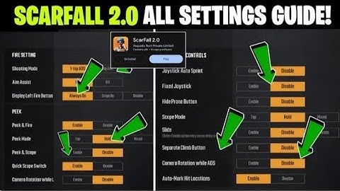 🔥 Scarfall 2.0 All Basic Settings / Gameplay Control / Pickup / Customize Settings Guide & Explain