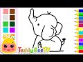 Cute Elephant - Drawing and Painting