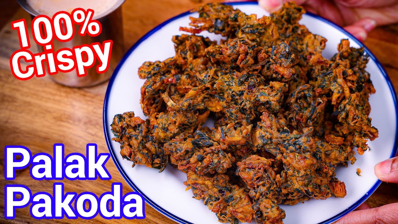 Street Style Palak Pakoda - Crunchy for Rainy Days & Chai | Street Style Snack with Fresh Spinach