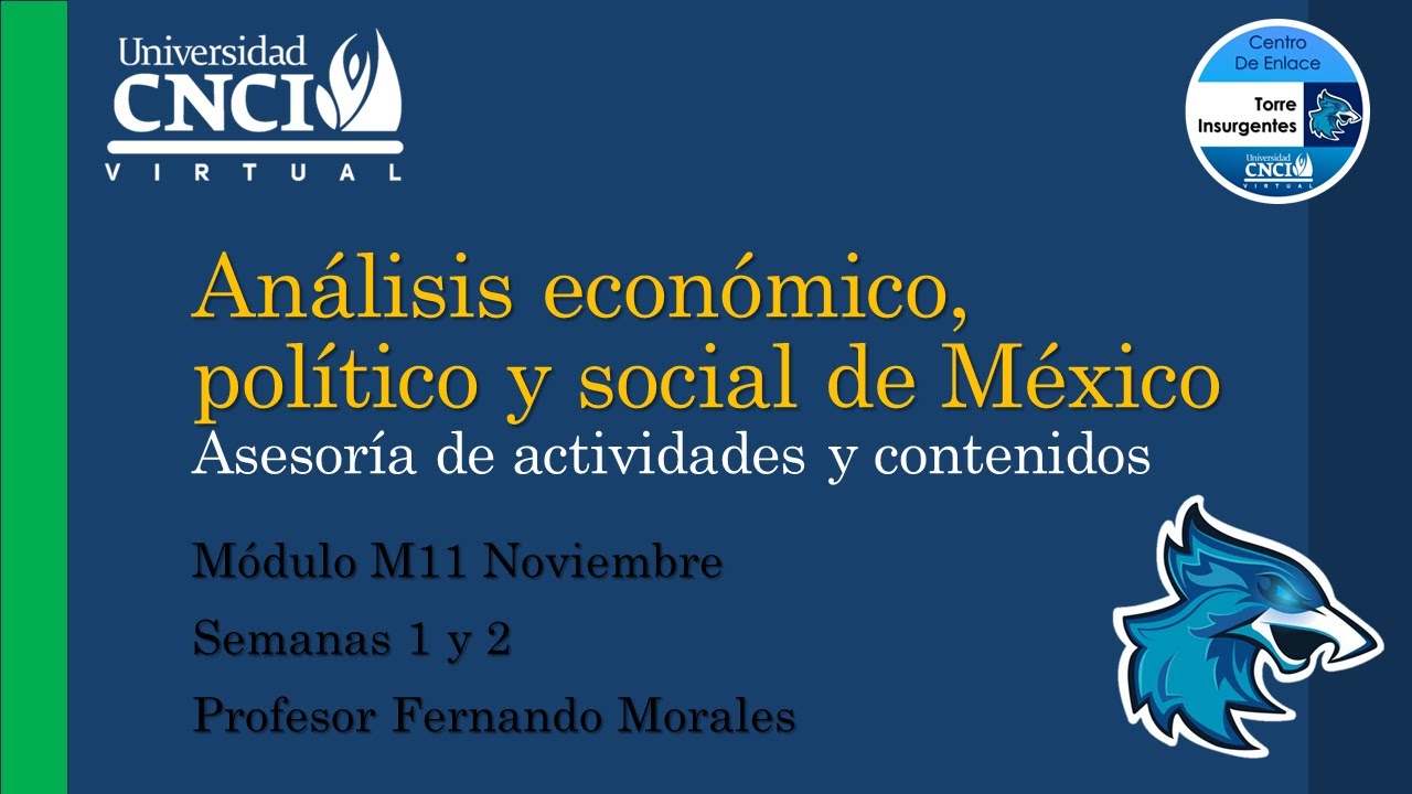 Análisis económico, político y social de México Asesoría de semana 1 y