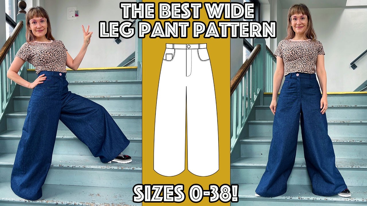 Awesome Wide Leg Pant Sewing Tutorial With Sewing Pattern! - YouTube