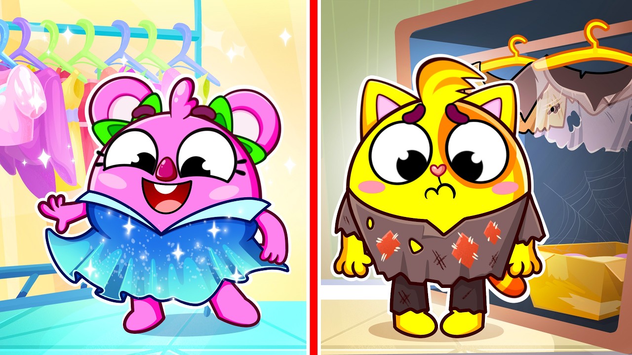 Rich vs Poor! 💰 Opposites Song for Kids | Fun Nursery Rhymes by Baby Zoo 🐱🐨