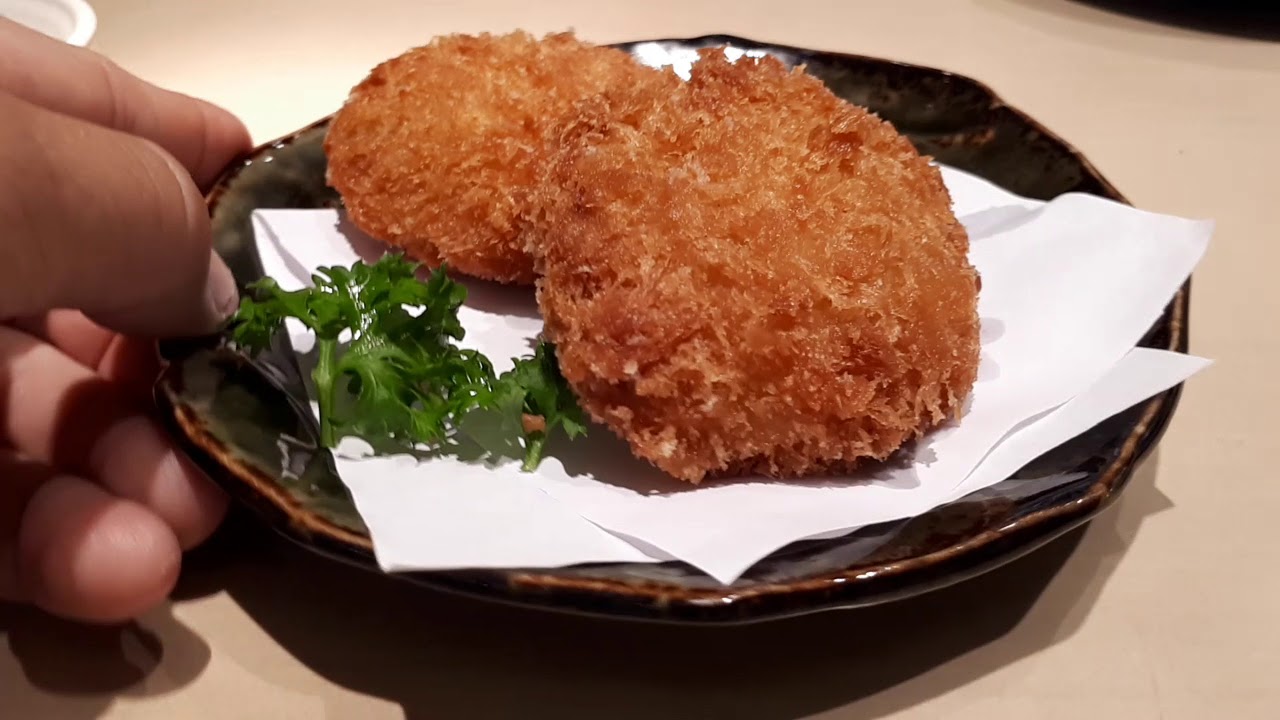 Salmon Menchi Katsu At Sushi Zanmai Malaysia Youtube