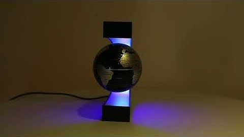 C Shape Floating Magnetic World Map Globe With LED Light