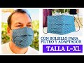 MASCARILLA/CUBREBOCA TALLA L-XL / CON BOLSILLO Y ADAPTADOR A LA NARIZ