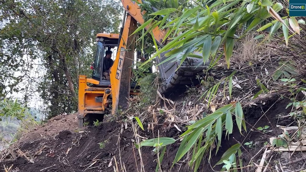 Rocky and Steep Mountain-Excavation with JCB Backhoe-Opening New Road Track