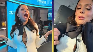 Bethenny Frankel Suffers Wardrobe Malfunction At New York Stock Exchange