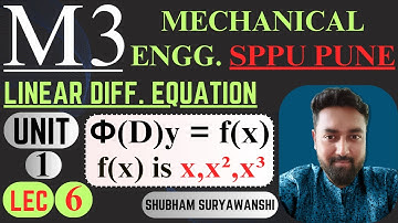 UNIT 1 | LEC 6 | LINEAR DIFFERENTIAL EQUATION | CONSTANT COEFFICIENT | SPPU PUNE UNIVERSITY