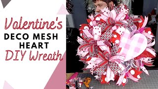 Valentine's Decomesh Heart Wreath