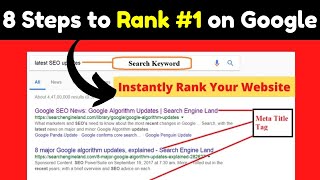 Download lagu 8 Steps to Rank #1 on Google (2025 SEO Guide)