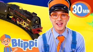blippi loves train classic blippi adventures vehicle videos