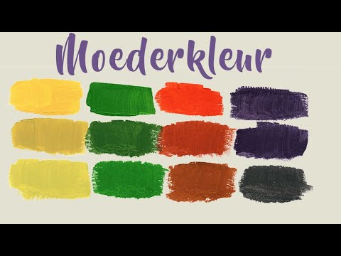 Moederkleur: kleurenharmonie. Schilderen met acrylverf.