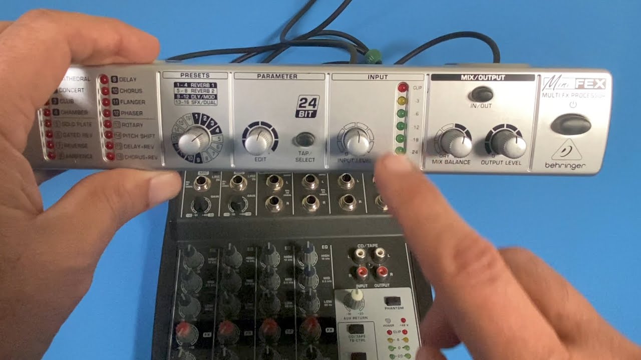 How to Connect a Voice Effects Processor to the Behringer Xenyx 802 and X1204 USB Mixers YouTube