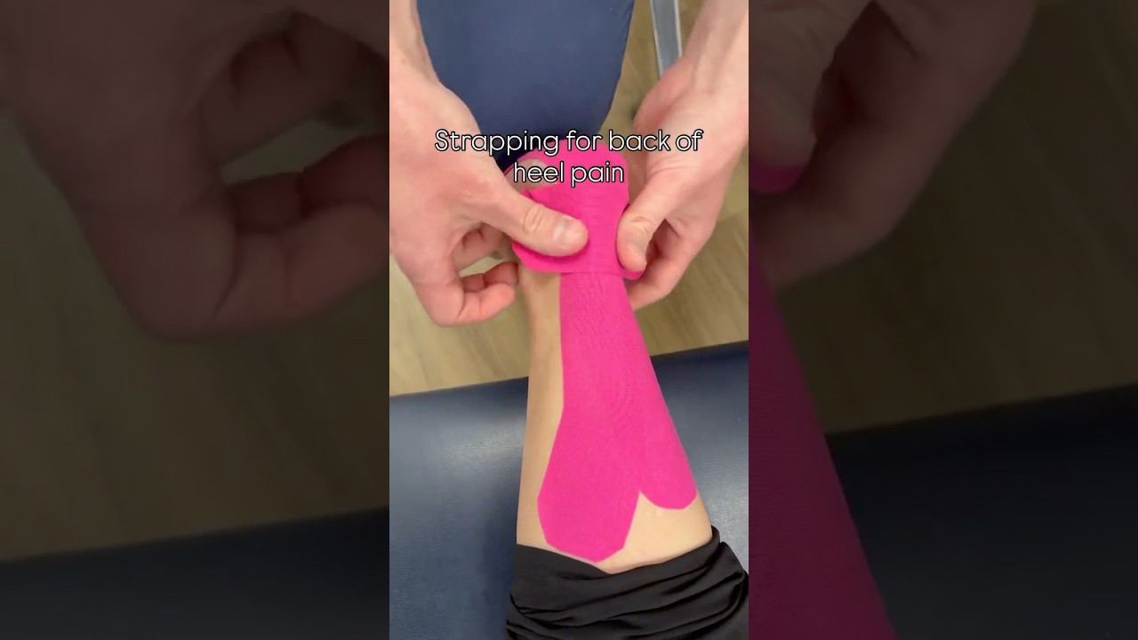Strapping for Achilles and heel pain. 