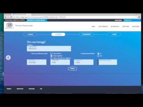 Tutorial 2 permesso online siae per matrimonio o festa youtube Permesso online