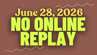 June 28, 2026 / In person Service Only
