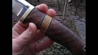 Making a Walnut Handle for a Forged D2 Blade