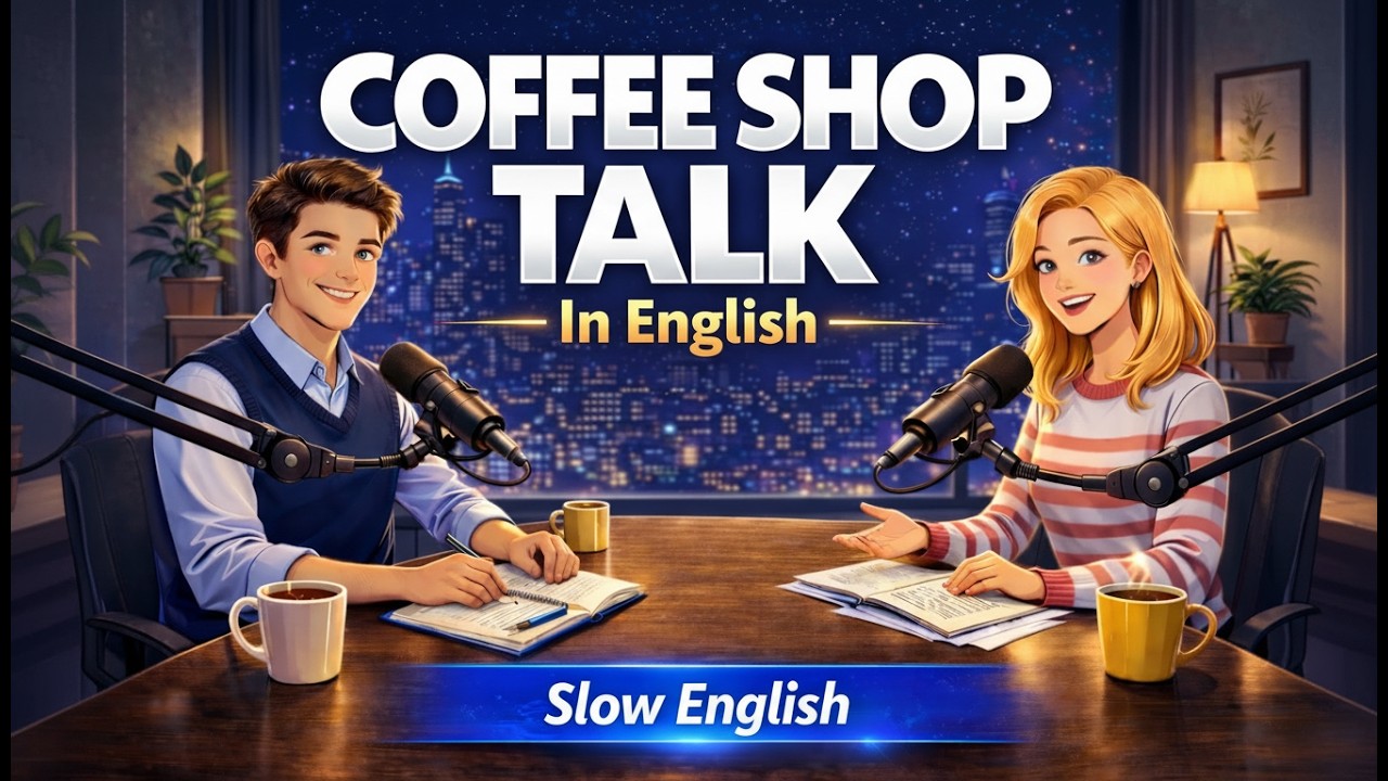 English Listening Practice – Coffee Shop Talk | Slow American Conversation