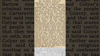 Sunday, 25th May 1913 Here Are Affidavits Submitted by Col. Felder