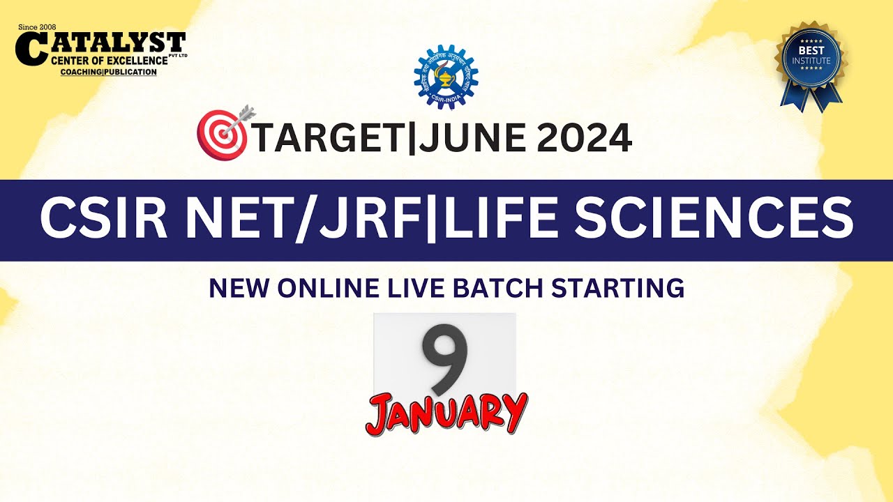 New CSIR NET Life Sciences Online live batch announcement by CATALYST ...