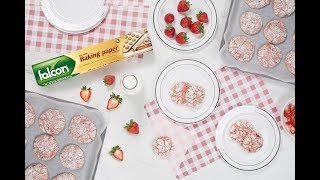 Strawberry Crinkle Cookies