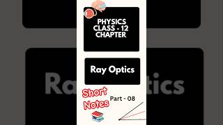 "Ray Optics"✨| Quick Revision Short Notes 📚| Physics | Class12 | Part-8 #shorts #shortsfeed #physics